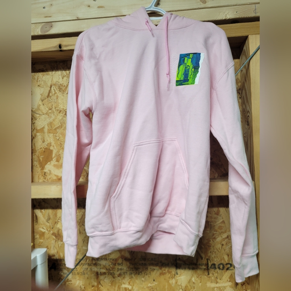 Pierce Archive NWOT Pink Pablo Picasso Hoodie Sweatshirt Women's Size‎ Small